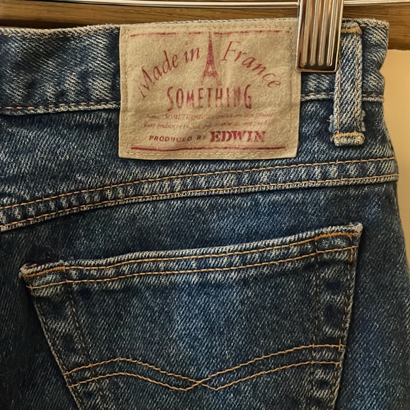 Vintage Something Made in France By Edwin Straight Tapered Leg Jeans Size XS - Picture 13 of 16